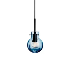 HADELAND GLASSVERK Krystallkule Taklampe Optikk Stålblå Sale