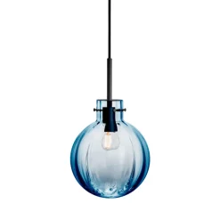 HADELAND GLASSVERK Krystallkule Taklampe Optikk Stålblå Sale