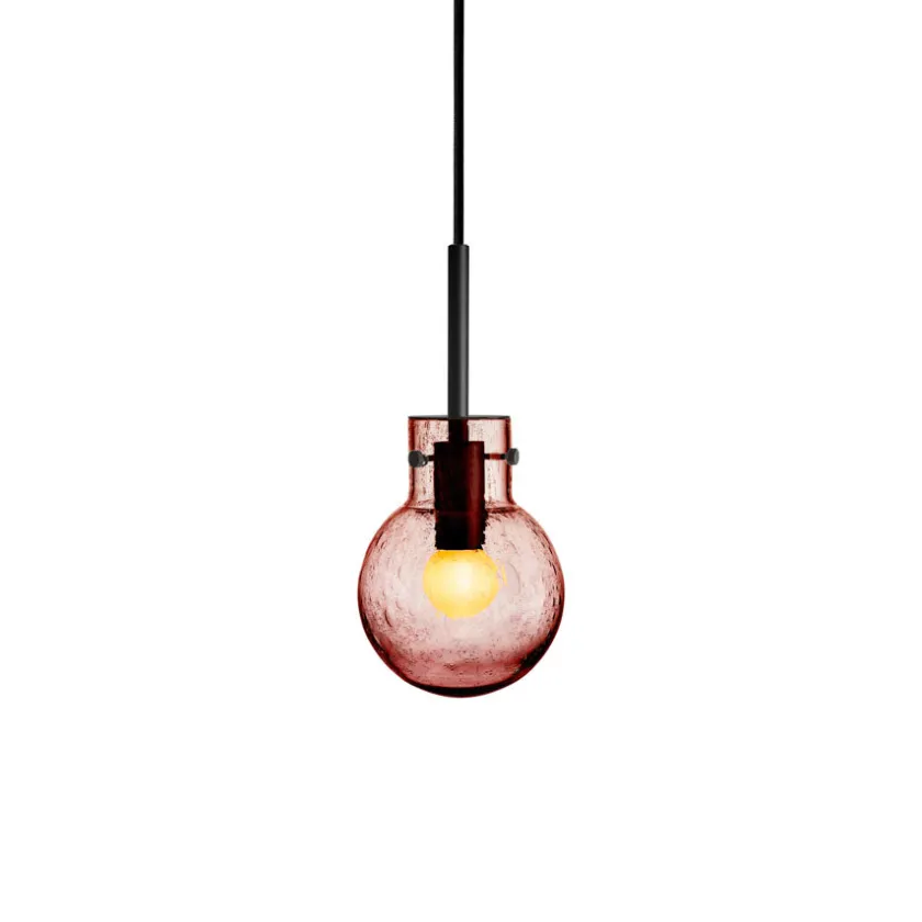 HADELAND GLASSVERK Krystallkule Taklampe Soda Morgenrød Online