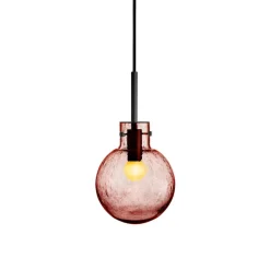 HADELAND GLASSVERK Krystallkule Taklampe Soda Morgenrød Online