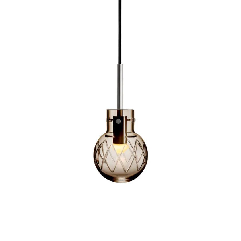 HADELAND GLASSVERK Krystallkule Taklampe