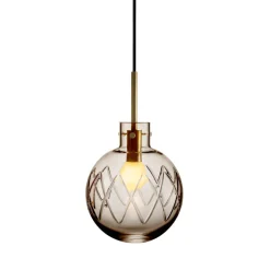 HADELAND GLASSVERK Krystallkule Taklampe