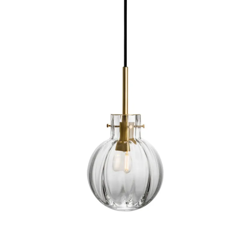 HADELAND GLASSVERK Krystallkule Lampe New