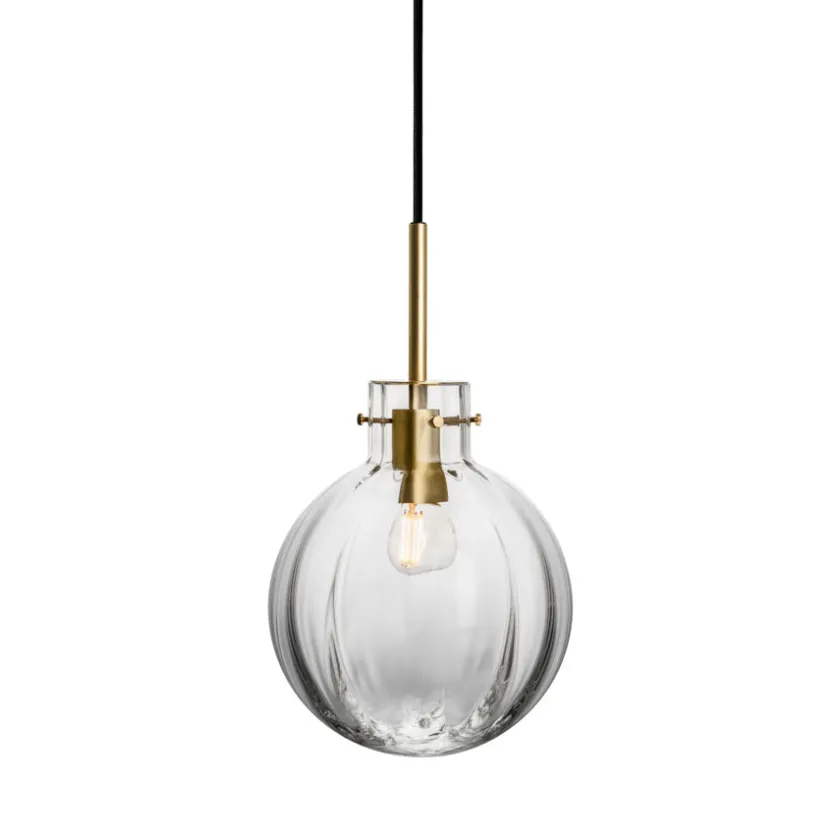 HADELAND GLASSVERK Krystallkule Lampe New