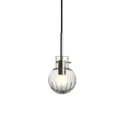 HADELAND GLASSVERK Krystallkule Taklampe Stor Stjerne Klar