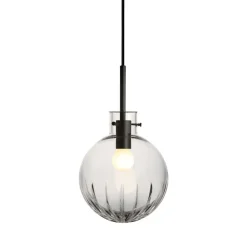 HADELAND GLASSVERK Krystallkule Taklampe Stor Stjerne Klar