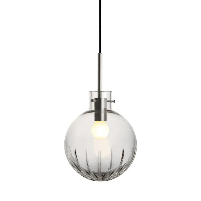 HADELAND GLASSVERK Krystallkule Taklampe Stor Stjerne Klar