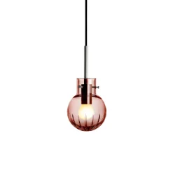 HADELAND GLASSVERK Krystallkule Taklampe Stor Stjerne Morgenrød Best