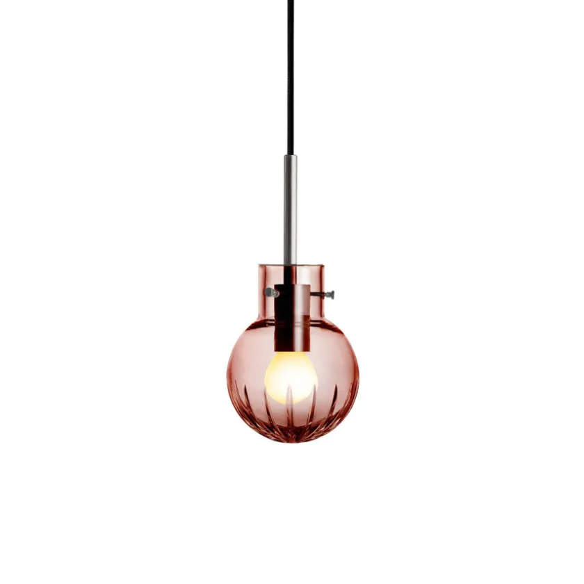 HADELAND GLASSVERK Krystallkule Taklampe Stor Stjerne Morgenrød Best