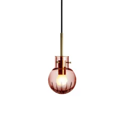 HADELAND GLASSVERK Krystallkule Taklampe Stor Stjerne Morgenrød Best