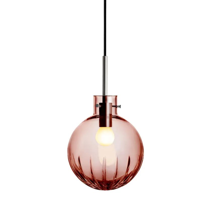 HADELAND GLASSVERK Krystallkule Taklampe Stor Stjerne Morgenrød Best