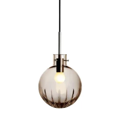 HADELAND GLASSVERK Krystallkule Taklampe Stor Stjerne Kakao Clearance