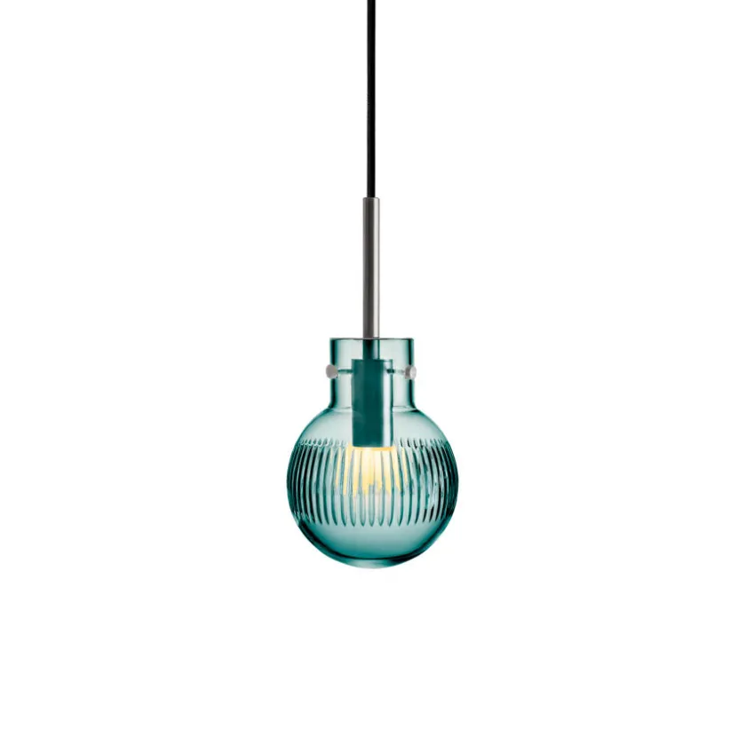 HADELAND GLASSVERK Krystallkule Taklampe Skjær Blågrønn Best