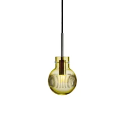 HADELAND GLASSVERK Krystallkule Taklampe Skjær Oliven Hot