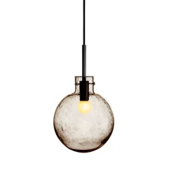 HADELAND GLASSVERK Krystallkule Taklampe Soda Kakao