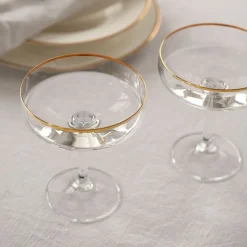 HADELAND GLASSVERK Odyssè Cavaskål Gullkant 2stk 25cl New