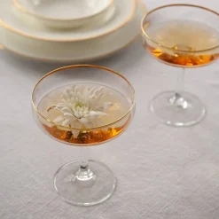 HADELAND GLASSVERK Odyssè Cavaskål Gullkant 2stk 25cl New