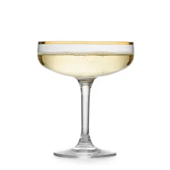 HADELAND GLASSVERK Odyssè Cavaskål Gullkant 2stk 25cl New