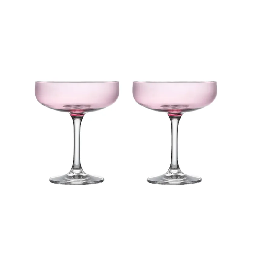 HADELAND GLASSVERK Odyssé Cavaskål Rosa 25cl 2pk New