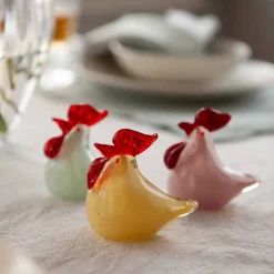 HADELAND GLASSVERK Påskepynt Glasshøne Gul 8cm Hot