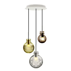 HADELAND GLASSVERK Rav Taklampe Krystallkule 3 stk Best