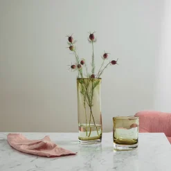 HADELAND GLASSVERK Sine Vase 29,5x11cm Oliven New