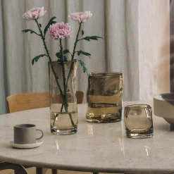 HADELAND GLASSVERK Sine Vase 29,5x11cm Kakao