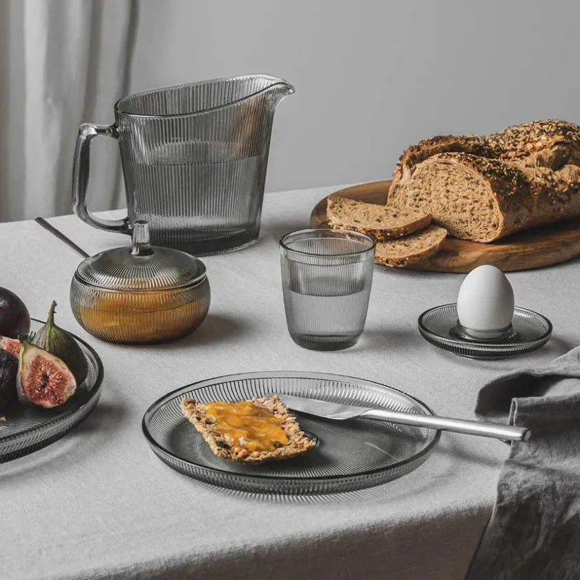 HADELAND GLASSVERK Siri Skål m/Lokk Røkgrå Best