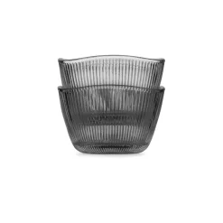 HADELAND GLASSVERK Siri Telysholder 2pk Røkgrå Outlet