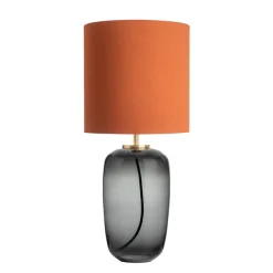 HADELAND GLASSVERK Vega Bordlampe Røkgrå Hot