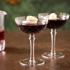 HADELAND GLASSVERK Victoria Champagneskål Ruteslip 25cl Klar Online