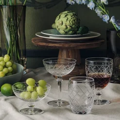 HADELAND GLASSVERK Victoria Champagneskål Ruteslip 25cl Klar Online