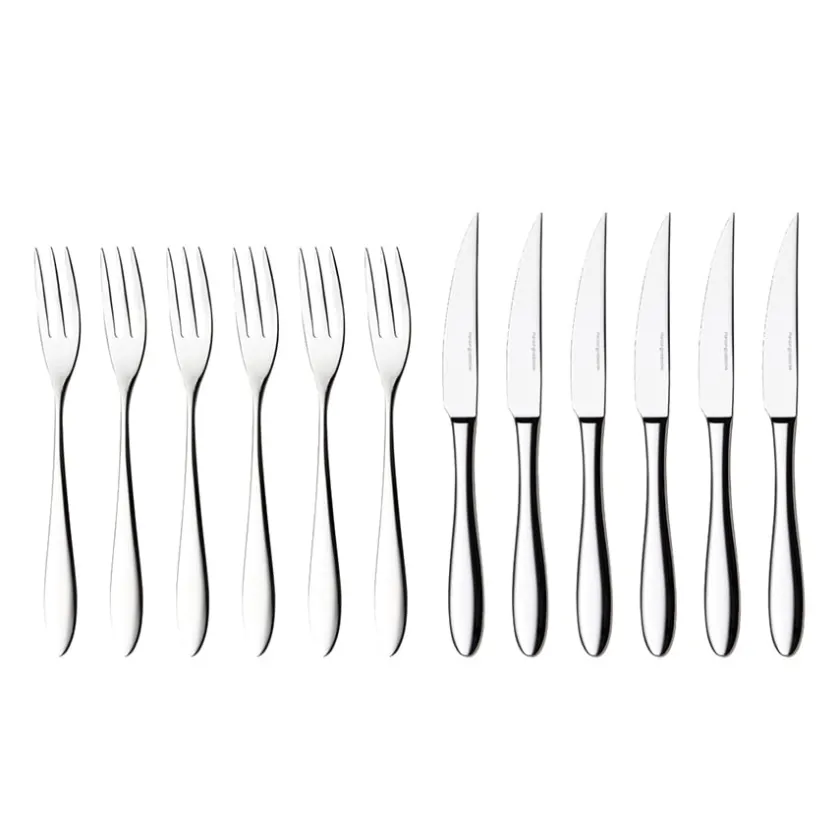 HARDANGER BESTIKK Fjord Biffbestikk 6 Pers New