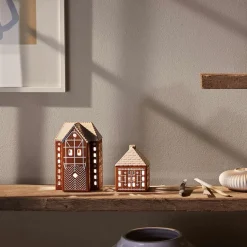KÄHLER DESIGN Kähler Gingerbread Lyshus Stor Brun Hot