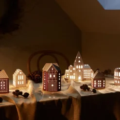 KÄHLER DESIGN Kähler Gingerbread Lyshus Medium Brun Hot