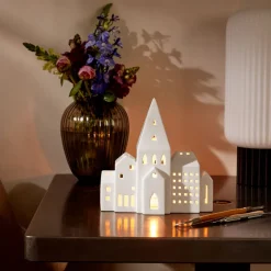 KÄHLER DESIGN Kähler Urbania Lyshus By 21cm Hvit Clearance