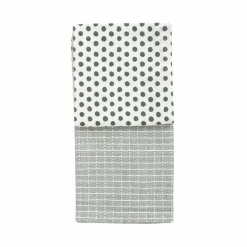 CHRISTIANIA 1739 Kjøkkenhåndkle Grønn/Mønster Bomull 50X70cm 2pk Outlet