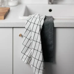 CHRISTIANIA 1739 Kjøkkenhåndkle Grå/Rutete 50X70cm 2pk Clearance