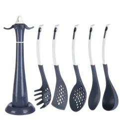 BØRSCOMPAGNIET AS Kjøkkenredskap 5 Deler Med Stativ 31,5cm Grå Best