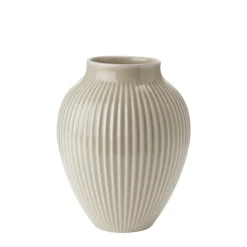 KNABSTRUP KERAMIK Vase 20cm Riflet Sand Outlet