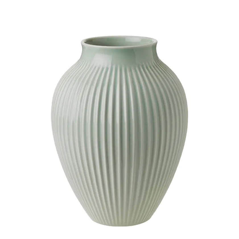 KNABSTRUP KERAMIK Vase 27cm Riflet Mint Online