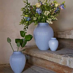 KNABSTRUP KERAMIK Vase 20cm Riflet Lavendel New
