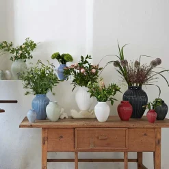 KNABSTRUP KERAMIK Vase 20cm Riflet Lavendel New