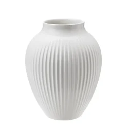 KNABSTRUP KERAMIK Knabstrup Vase 27cm Riflet Hvit Online
