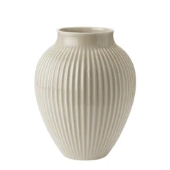 KNABSTRUP KERAMIK Knabstrup Vase 27cm Riflet Sand New