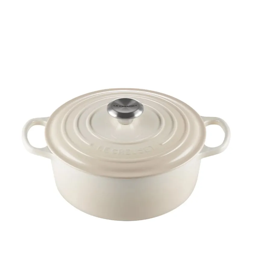 LE CREUSET Støpejernsgryte 4,2L/24cm Meringue Discount