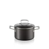 LE CREUSET Toughened Gryte m/lokk 2,8L Aluminium Non-Stick New