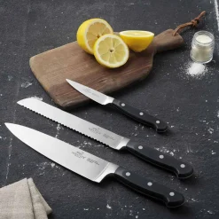 SABATIER Lion Pluton Knivsett 3 kniver stål/sort Discount