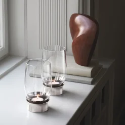 GEORG JENSEN LUMIS FYRFADSSTAGE RUSTRIT STÅL GLAS Outlet