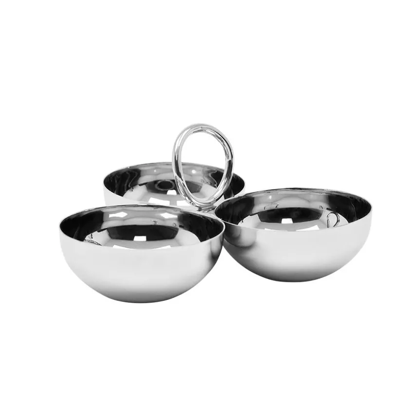 LØVE Løve Vinje Skål 3 i 1 Rustfritt Stål 23cm x 11cm Sølv Sale